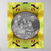 黄色のユリの花のクローズアップ写真を自分で作成 ポスター (正面)