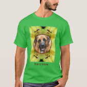 黄色のユリの花のフレーム独自の写真を作成 Tシャツ (正面)