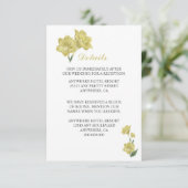 黄色のユリの花の緑離れの詳細 エンクロージャーカード (スタンド正面)