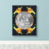 黄色のユリの花をあなた自身で作り出す キャンバスプリント (インサイチュ (ウッドフロア))