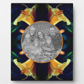 黄色のユリの花をあなた自身で作成 フォトプラーク (正面)