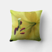 黄色のユリの花を閉じる クッション (裏面)