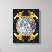 黄色のユリの花自分の写真を作成 キャンバスプリント (正面)