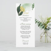 黄色のユリの花葉の緑のメ結婚ニュー メニュー (スタンド正面)