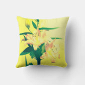 黄色のユリモダンー クッション (裏面)