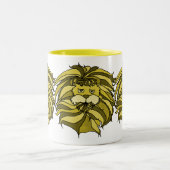 黄色のライオン ツートーンマグカップ (中央)