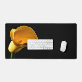 黄色のライリー黒の背景 デスクマット (キーボード&マウス)