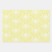 黄色のラッ結婚ピング紙セット ラッピングペーパーシート (正面3)