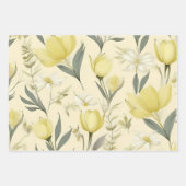 黄色のラッ結婚ピング紙セット ラッピングペーパーシート (正面2)