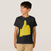 黄色のラテックス手袋の手 Tシャツ (正面フル)