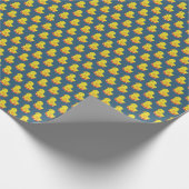 黄色のラバーダック、かわいい、シームレスなパターン。 ラッピングペーパー (角)