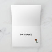 黄色のラブラドールあなたを見て カード (内部)