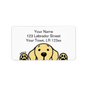 黄色のラブラドールあなたを見て ラベル (正面)