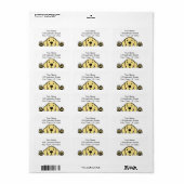 黄色のラブラドールあなたを見て ラベル (フルシート)