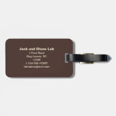 黄色のラブラドールの取得ハート ラゲッジタグ (裏面横)