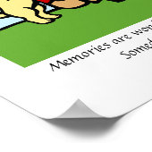 黄色のラブラドールエンジェルとラブマンガ ポスター (角)