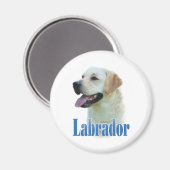 黄色のラブラドールリトリバー名 – マグネット (正面/裏面)