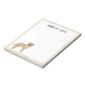 黄色のラブラドールレトリエバーキュートなラボドッグあなたの名前 ノートパッド (回転)