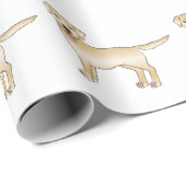 黄色のラブラドールレトリエバーマンガンドッグパターン ラッピングペーパー (ロールコーナー)