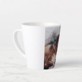 黄色のラブラドールレトリバー犬が横たわっていた カフェラテマグ (左アングル)