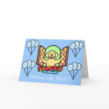 黄色のラブラドール新生児少年おめでとう