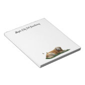 黄色のラブラドール混在犬メモ帳 ノートパッド (アングル)