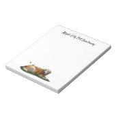 黄色のラブラドール混在犬メモ帳 ノートパッド (回転)