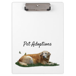 黄色のラブラドール混成ドッグクリップボード クリップボード