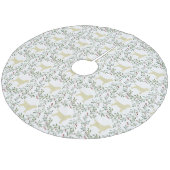 黄色のラブラドール – クリスマスの休日 – ドッグブラックラボ フリース ツリースカート (アングル)