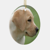 黄色のラブラドール・レトリエバーパピー セラミックオーナメント (右)
