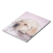 黄色のラブラドール・レトリエバーパピー ノートパッド (回転)