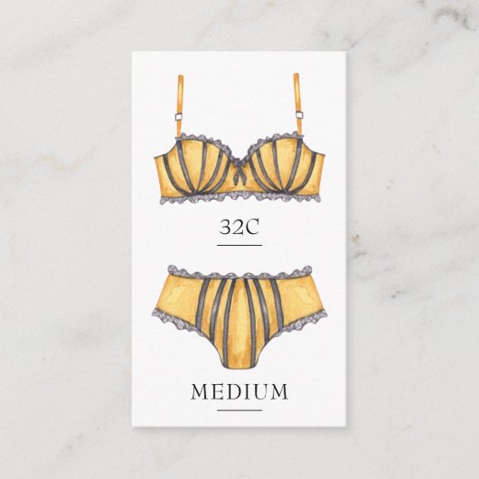黄色のランジェリーサイズのカードを挿入 エンクロージャーカード (正面)