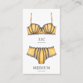 黄色のランジェリーサイズ挿入カード エンクロージャーカード