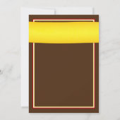 黄色のリボンが付いた赤いガーベラの招待状 招待状 (裏面)