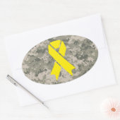 黄色のリボンシール 楕円形シール (封筒)