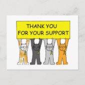 黄色のリボン 感謝の意を表します ポストカード (正面)