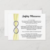 黄色のリボン 銀のインフィニティ 安全対策 エンクロージャーカード (正面/裏面)