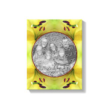 黄色のリリーの花フレーム　自分だけの写真を作成