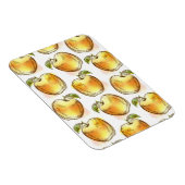 黄色のリンゴでパターン化 マグネット (右側)