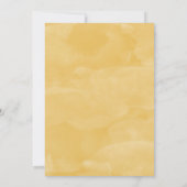 黄色のリース写真の愛する記憶の発表 案内状 (裏面)