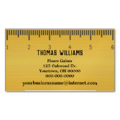 黄色のルーラーグラフィック マグネット名刺 (正面)