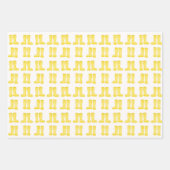 黄色のレインブーツ幼児は赤ちゃんシャワーを歓迎 ラッピングペーパーシート (正面)