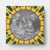 黄色のレイ抽象芸術独自の写真を作成 フォトプラーク (正面)