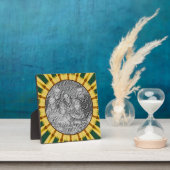 黄色のレイ抽象芸術独自の写真を作成 フォトプラーク (インサイチュ)