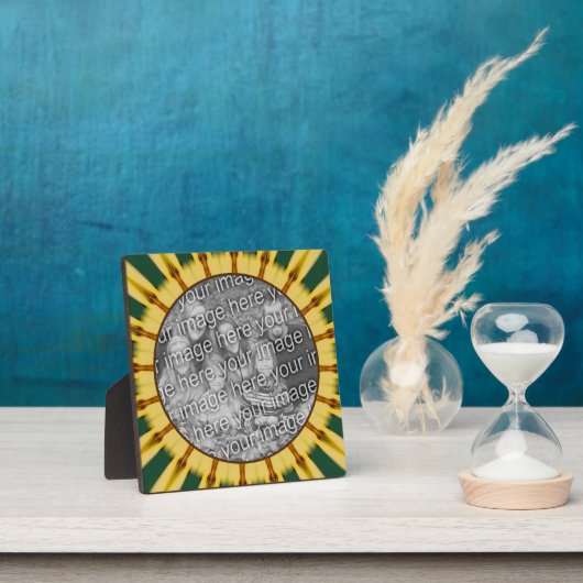 黄色のレイ抽象芸術独自の写真を作成 フォトプラーク (インサイチュ)