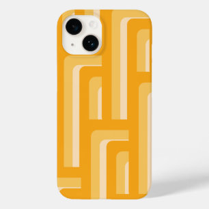黄色のレトロ幾何学的パターン Case-Mate iPhone 14ケース