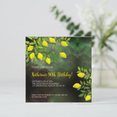 黄色のレモンと枝 招待状 (スタンド正面)