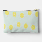 黄色のレモンの薄切り アクセサリーポーチ (裏面)