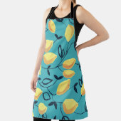 黄色のレモンガッシュターコイズ。 エプロン (インサイチュ)