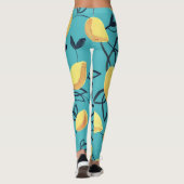 黄色のレモンガッシュターコイズ。 レギンス (裏面)